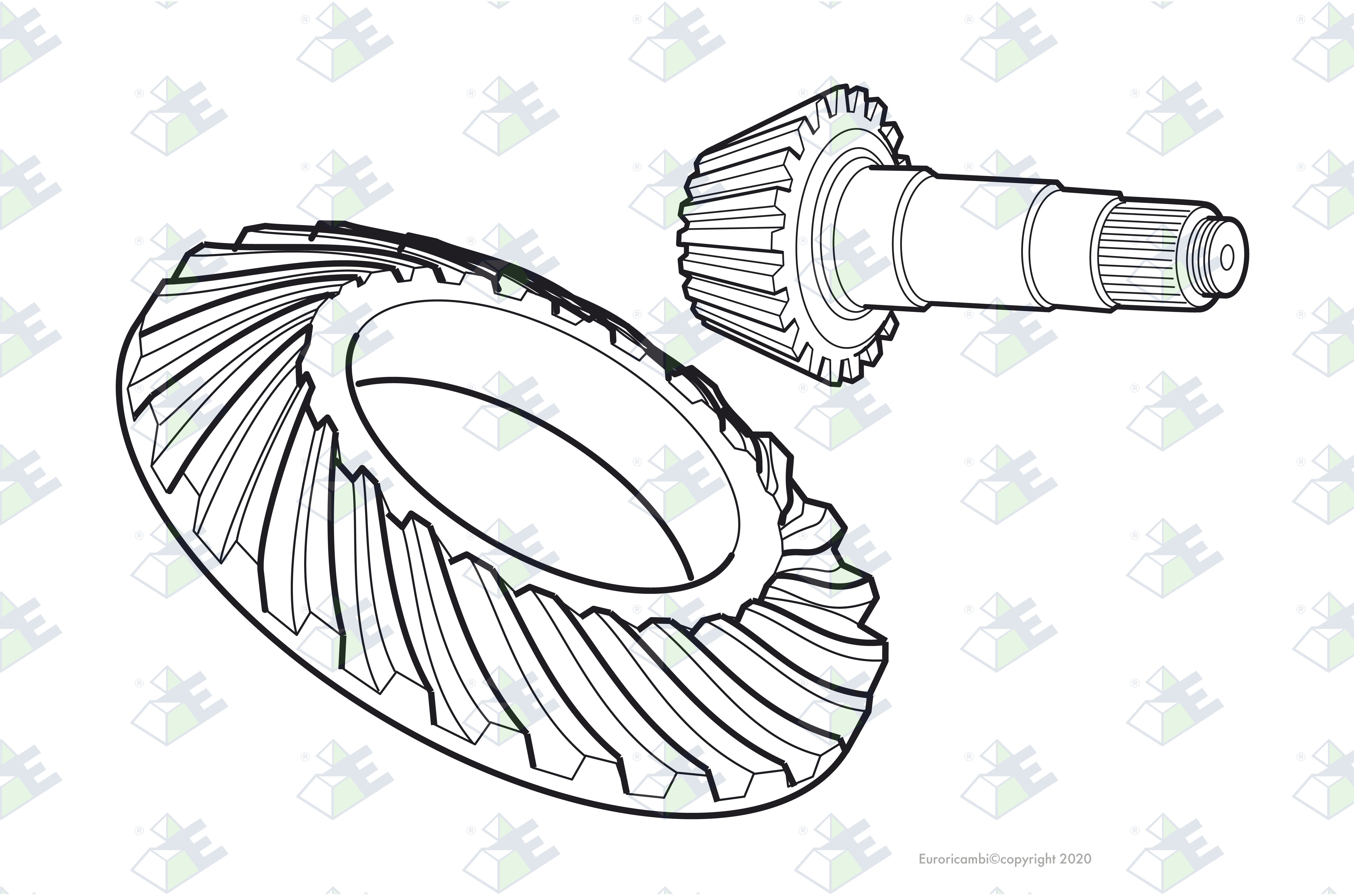 CROWN WHEEL/PINION 41:10 suitable to DAF 0367004