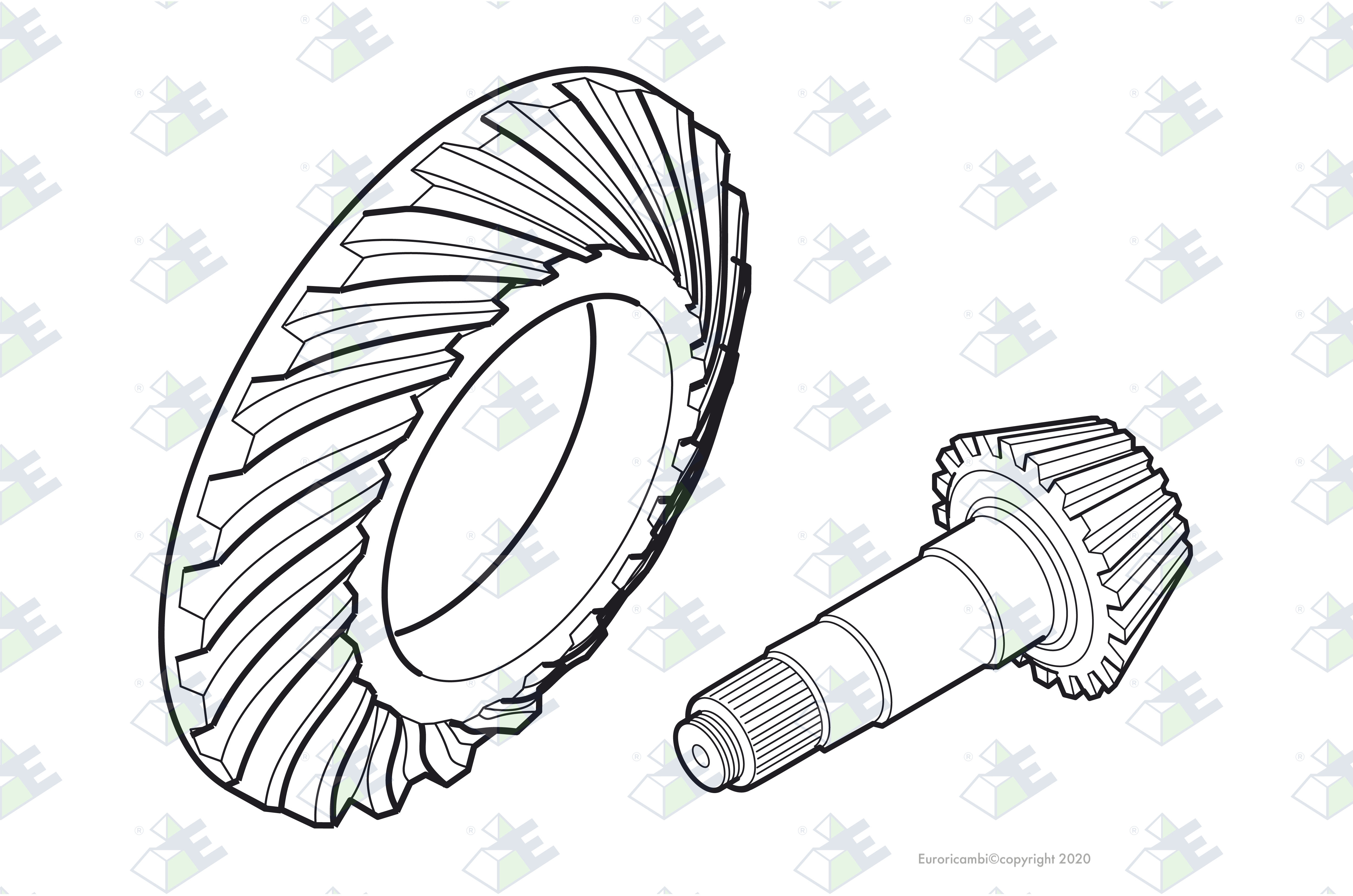 CROWN WHEEL/PINION 31:26 suitable to DAF 078666