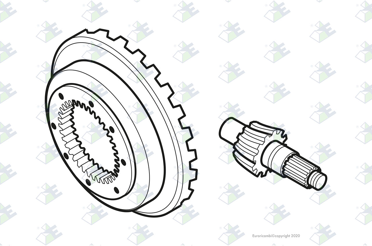 CROWN WHEEL/PINION 37:7 suitable to DANA - SPICER AXLES 104530