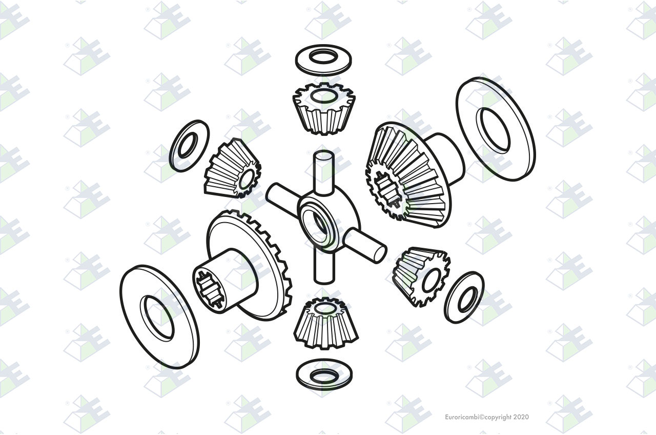 DIFFERENTIAL GEAR KIT suitable to DANA - SPICER AXLES 102738
