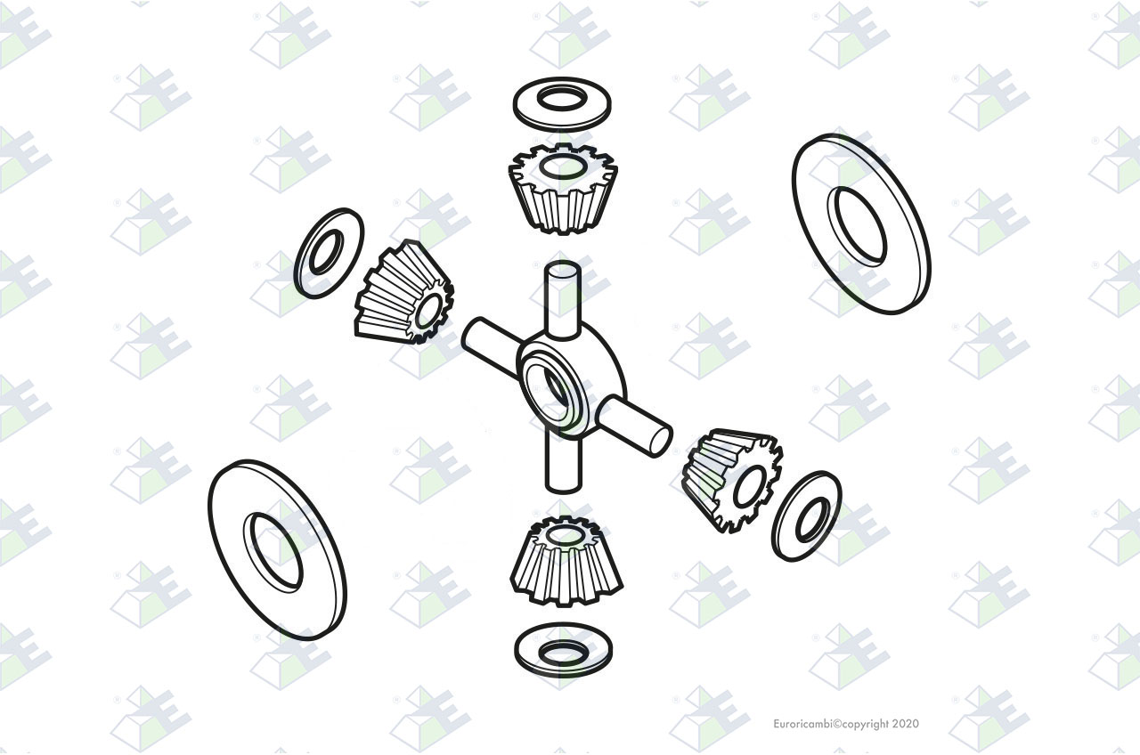 DIFFERENTIAL GEAR KIT suitable to EUROTEC 24000521