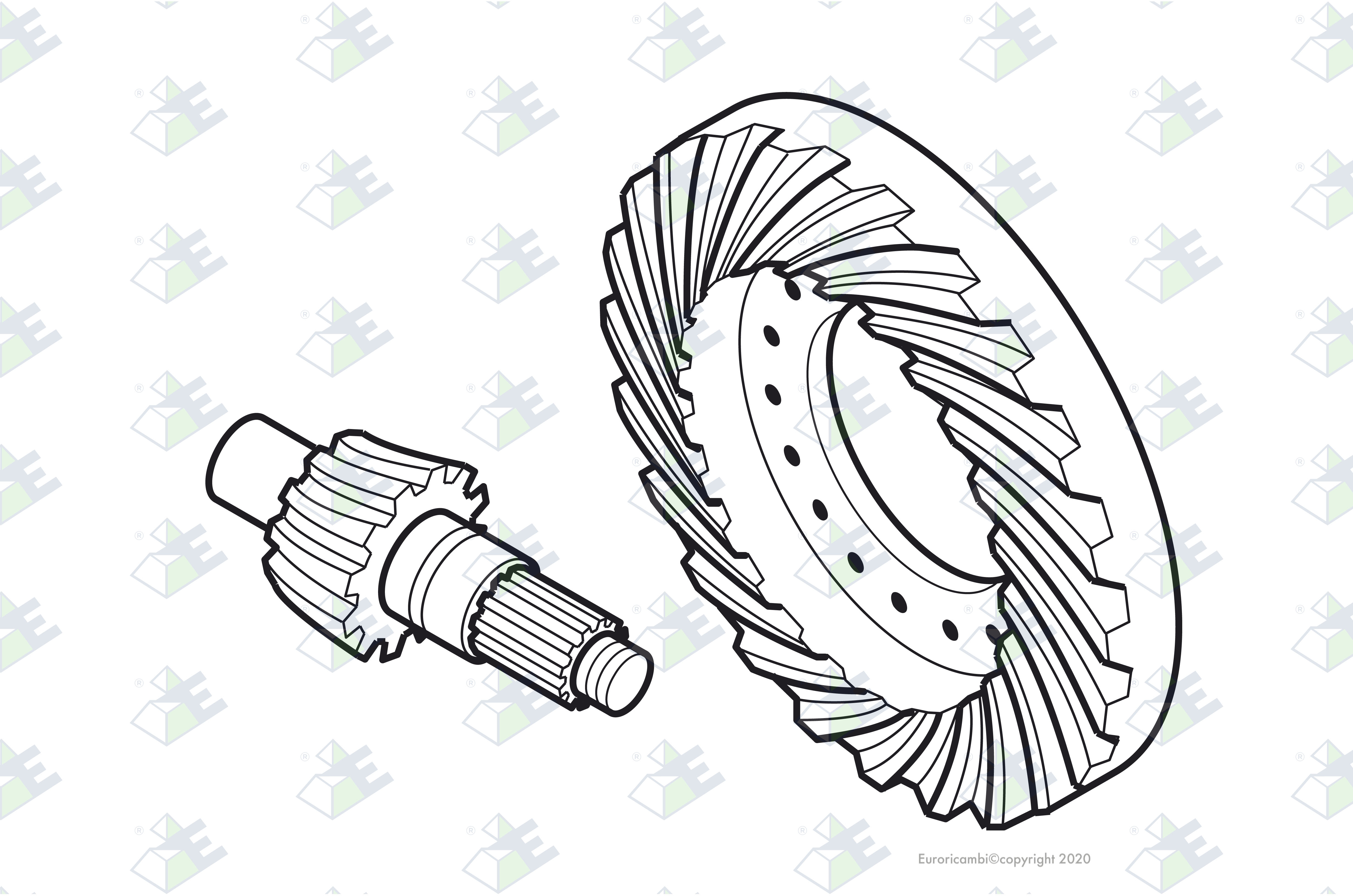 CROWN WHEEL/PINION 39:7 suitable to AM GEARS 66957
