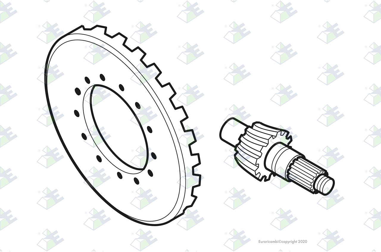 CROWN WHEEL/PINION 37:9 suitable to DANA - SPICER AXLES 104521