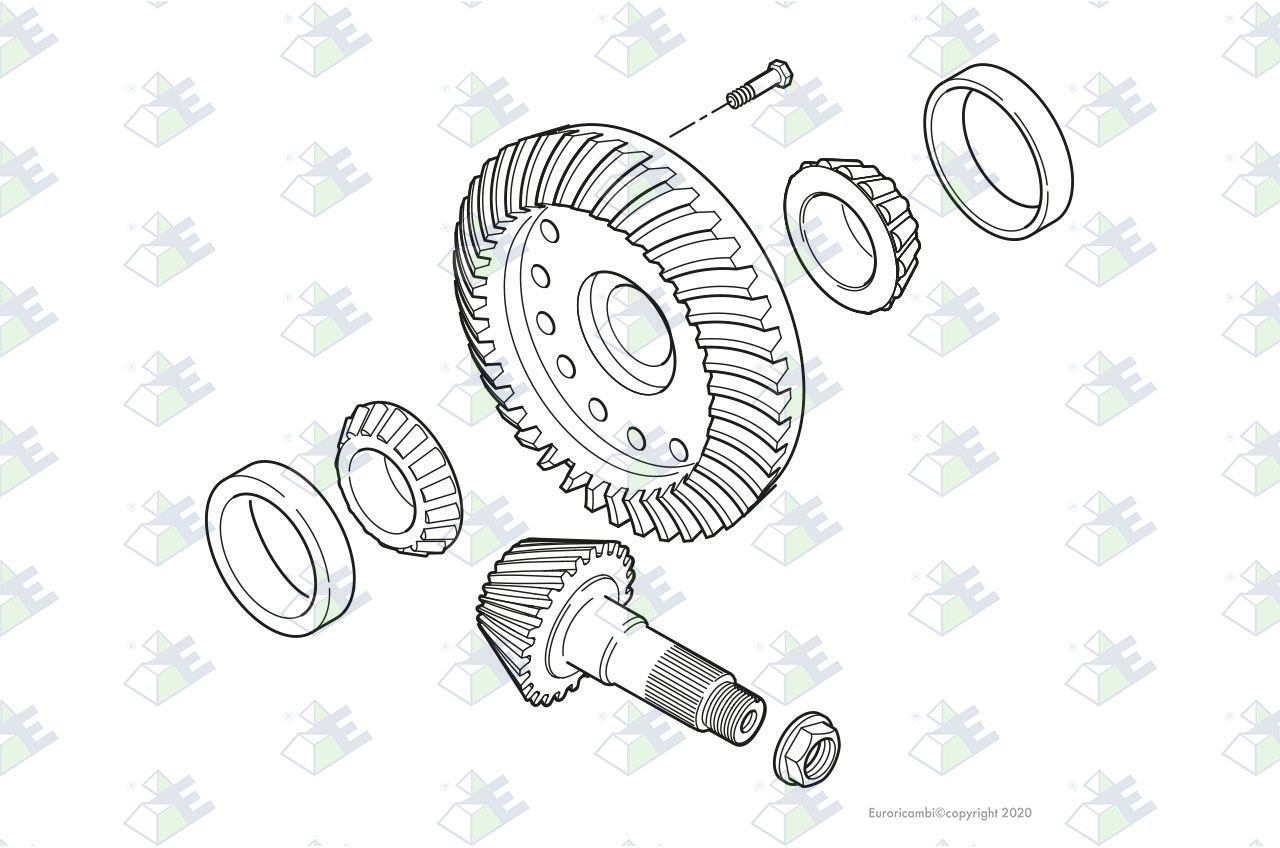 CROWN WHEEL/P. KIT 43:10 suitable to DANA - SPICER AXLES 512277