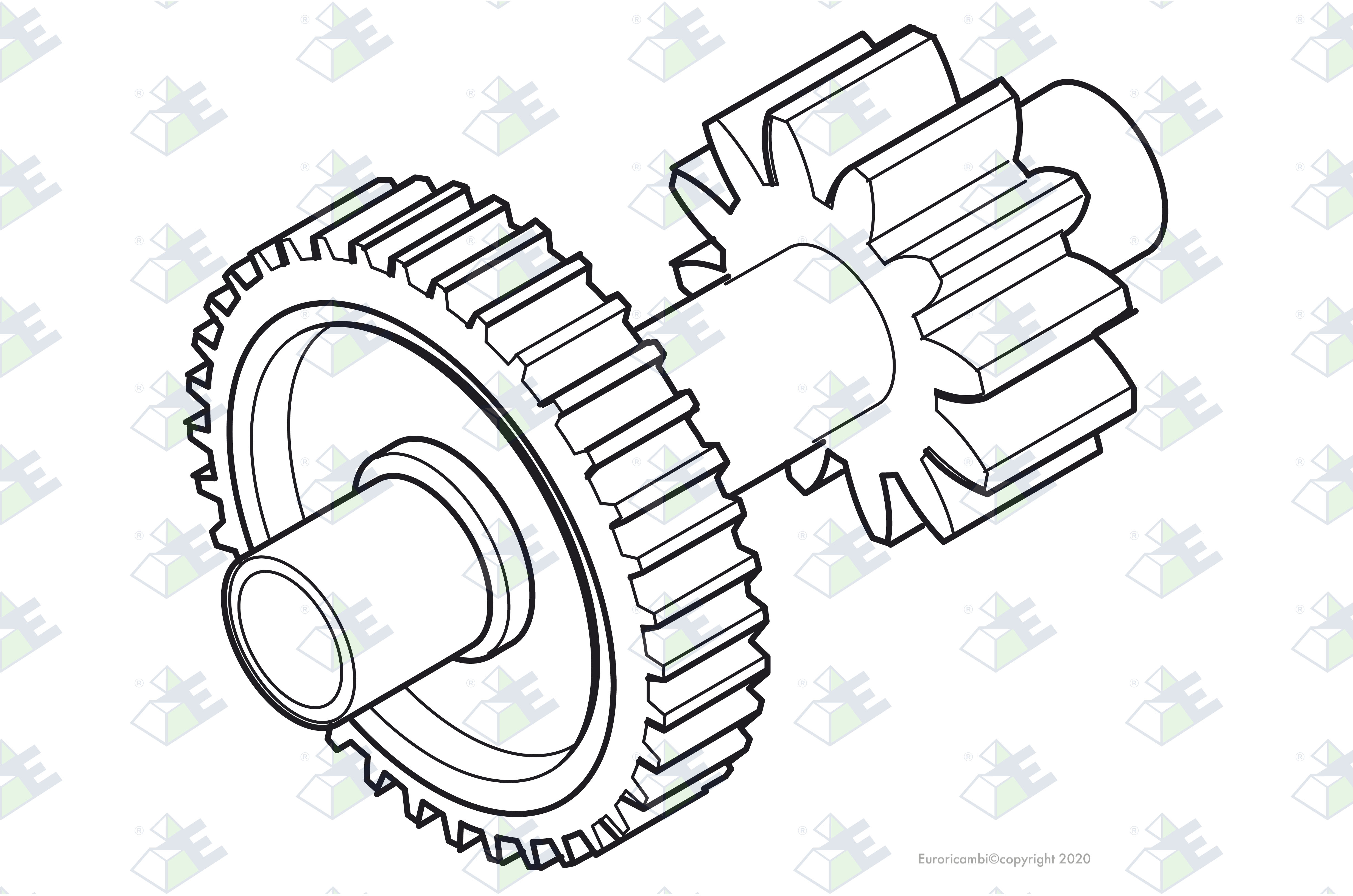 AUX.COUNTERSHAFT ASSY suitable to AM GEARS 35390