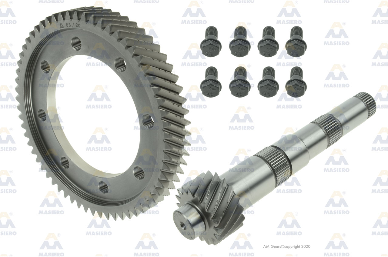 KIT PINION/GEAR SET 62:17 suitable to VOLKSWAGEN 62176
