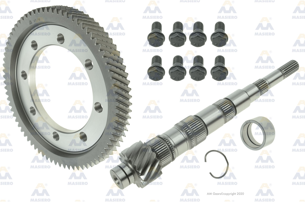 KIT PINION/GEAR SET 76:15 suitable to VOLKSWAGEN 62272
