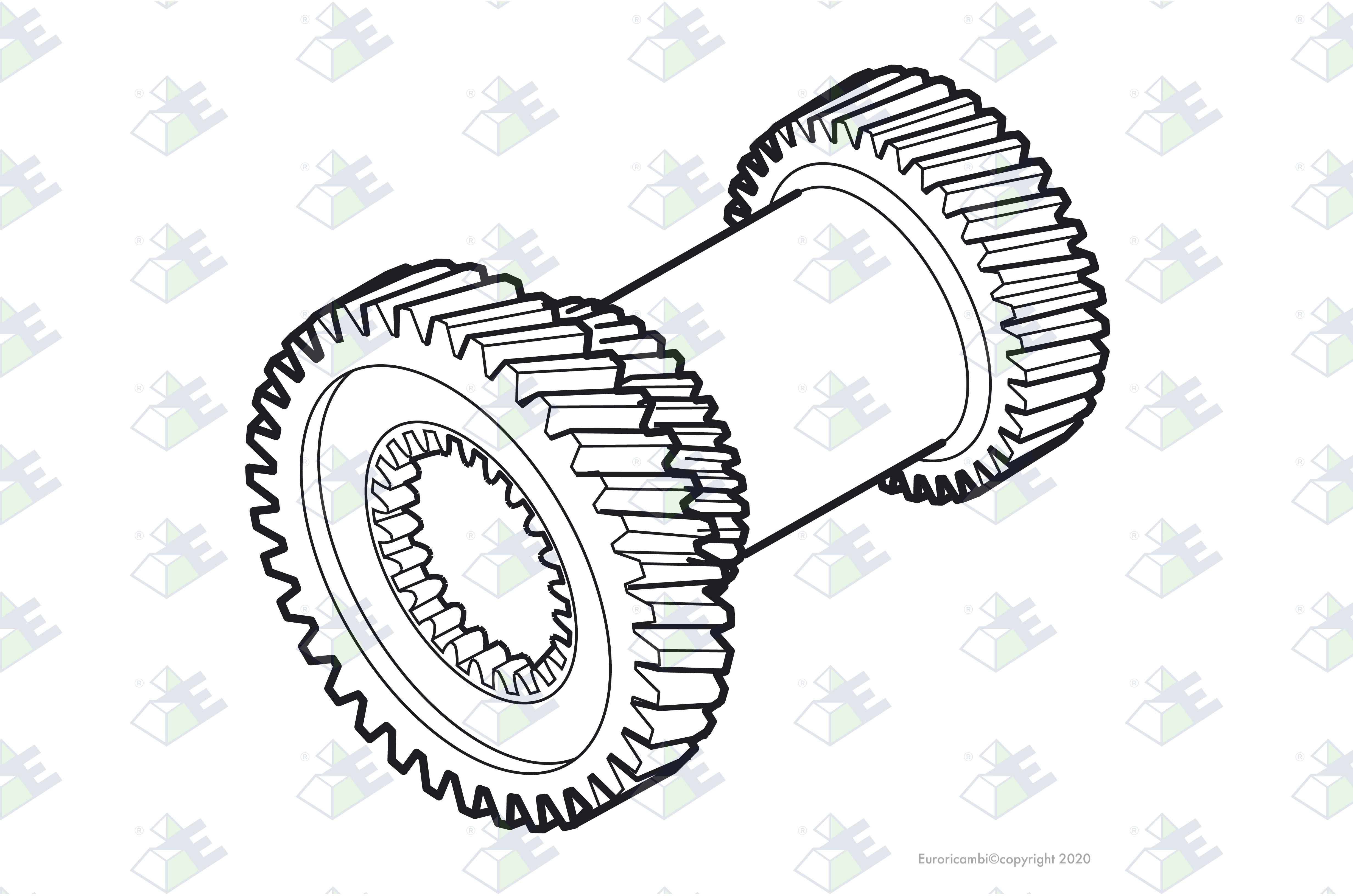 GEAR 29/22/41 T. suitable to RENAULT TRUCKS 5000673266