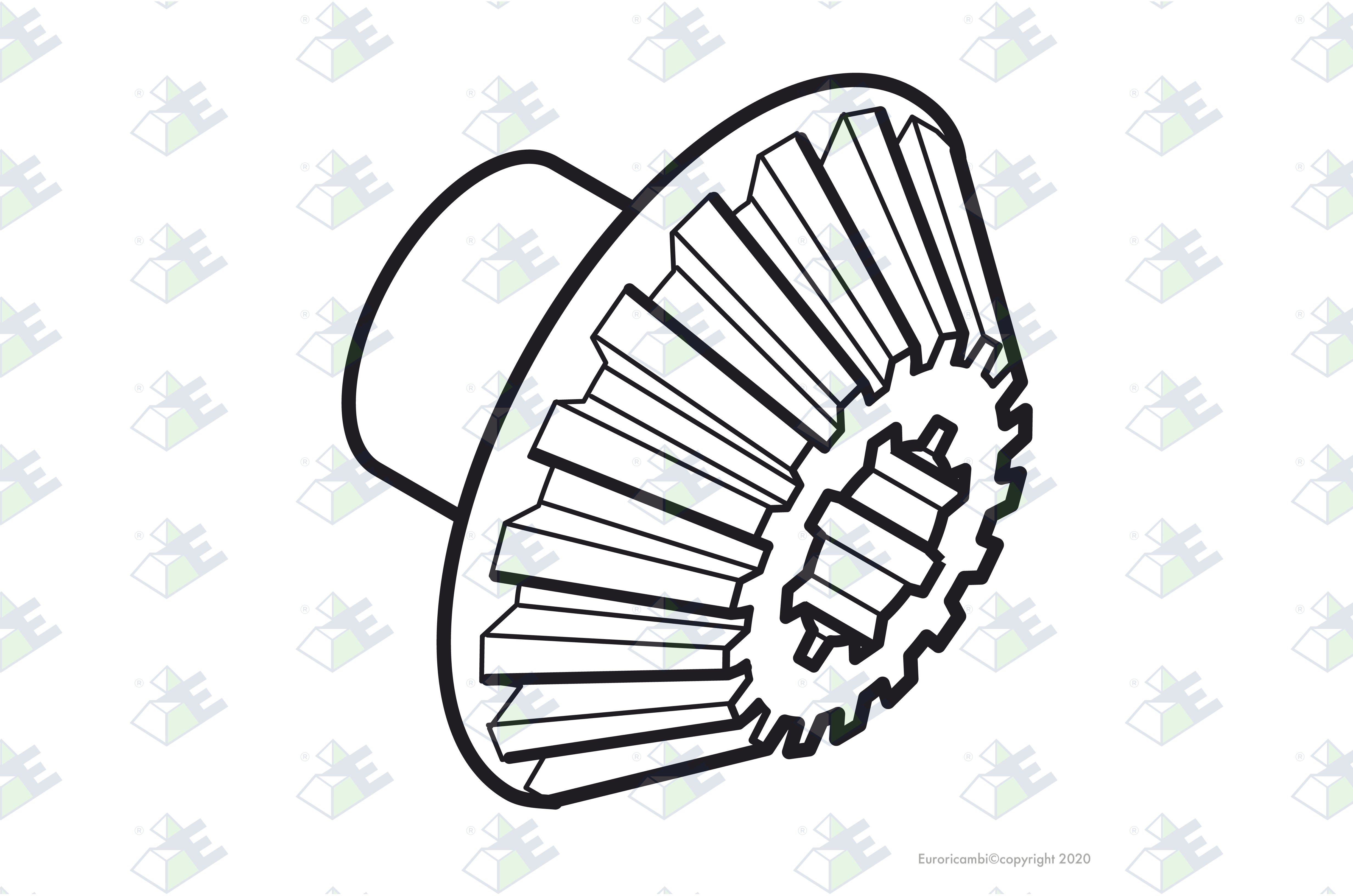 SIDE GEAR 14 T.-24 SPL. suitable to MERITOR 2234T358