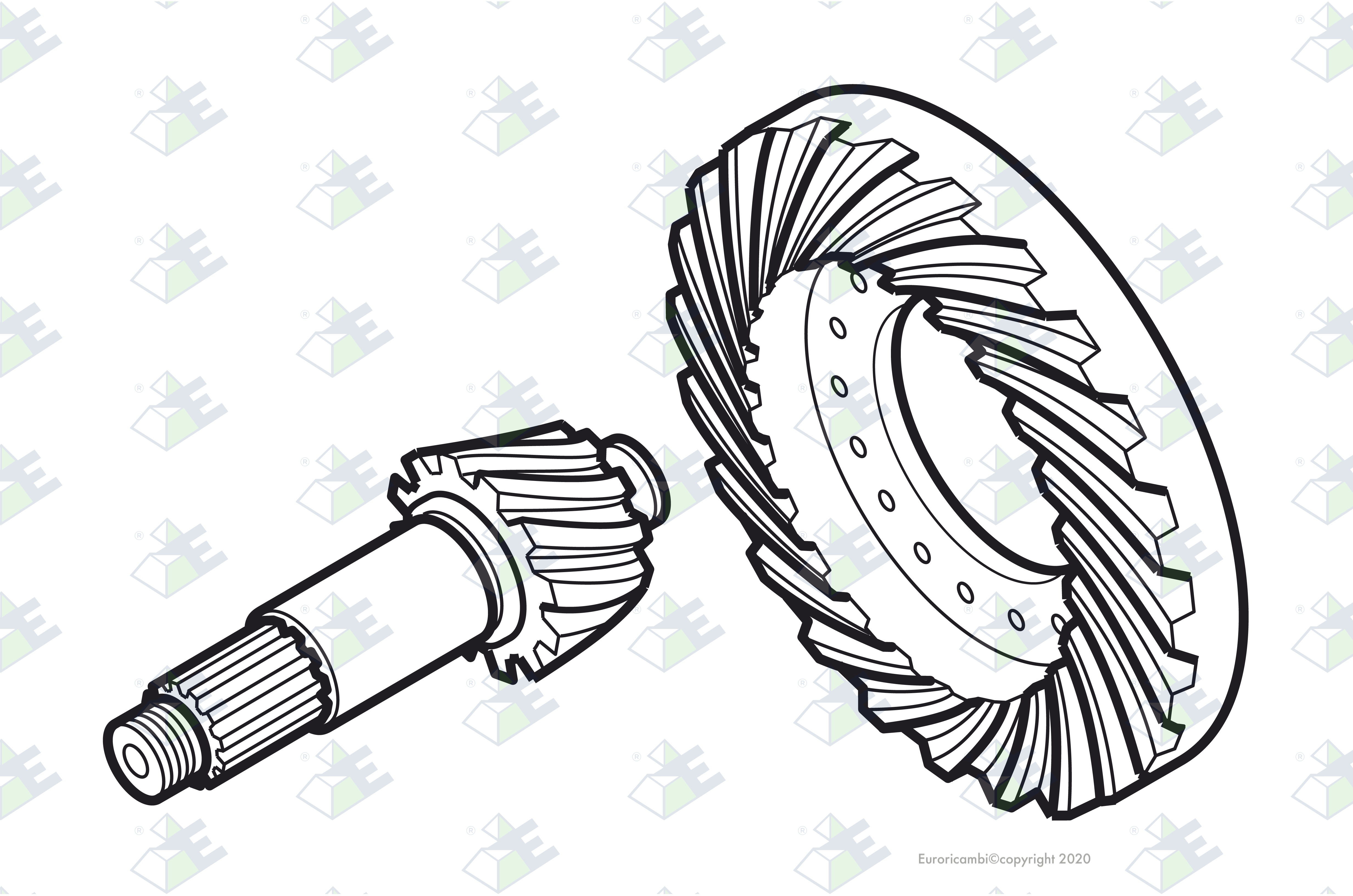 CROWN WHEEL/PINION 37:7 suitable to MERITOR A401781