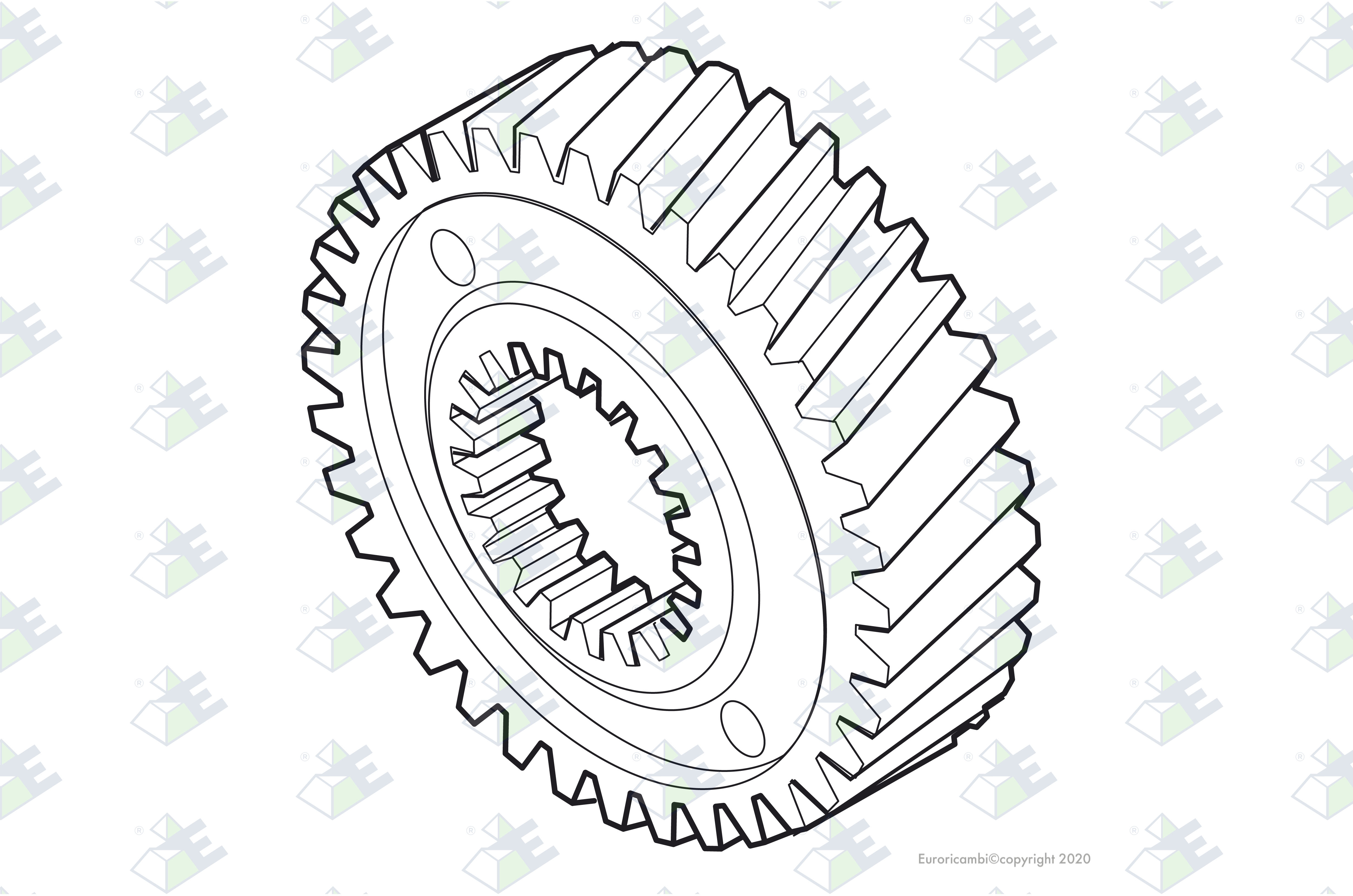 GEAR 1ST SPEED 39 T. suitable to EUROTEC 88000639