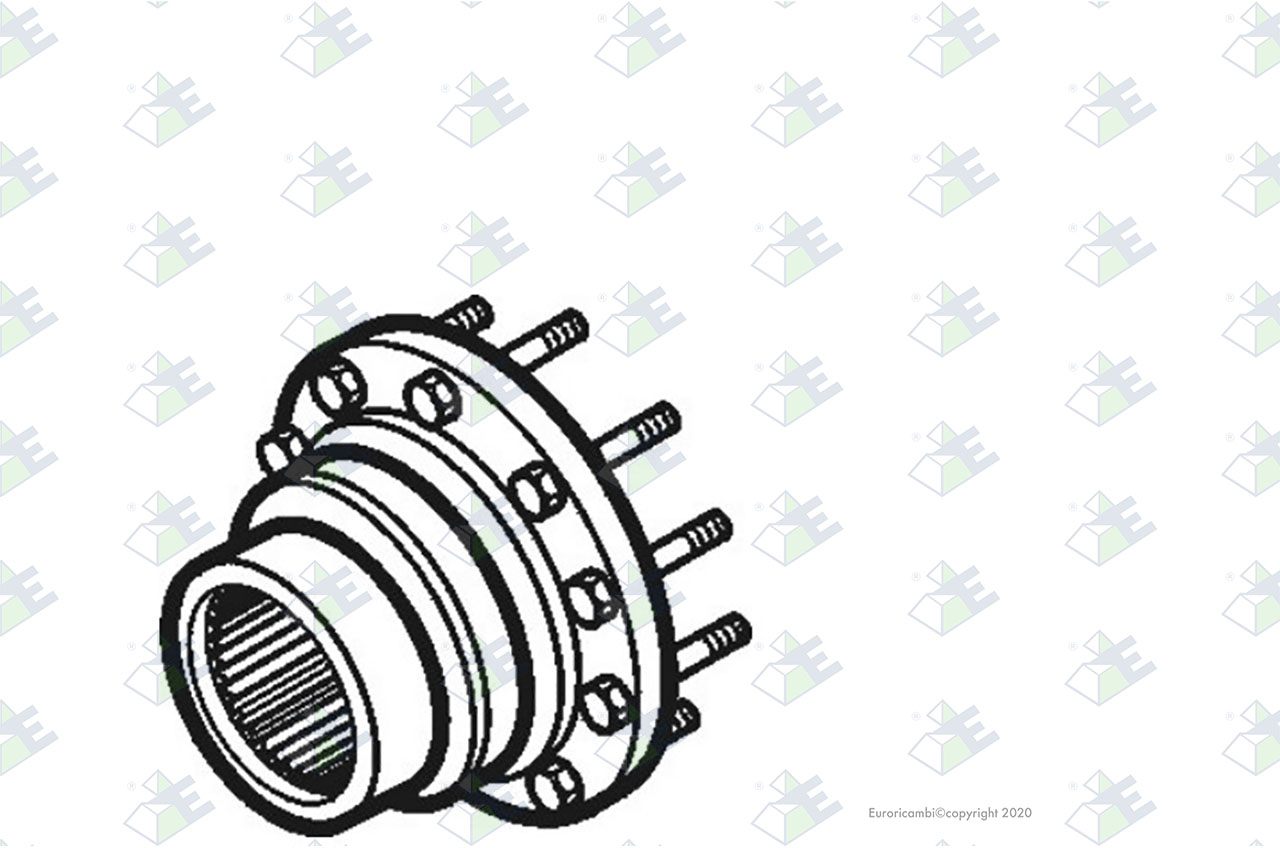 OUTPUT FLANGE D.180-10 H. suitable to ZF TRANSMISSIONS 1269238015